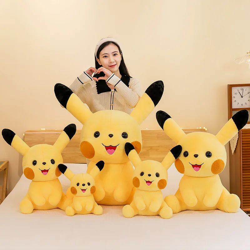 35-70CM Big Size Sitting Pikachu Plush Pokemon Cartoon Anime Peluche Kawaii Ornament Stuffed Animal Children's Toys Gifts