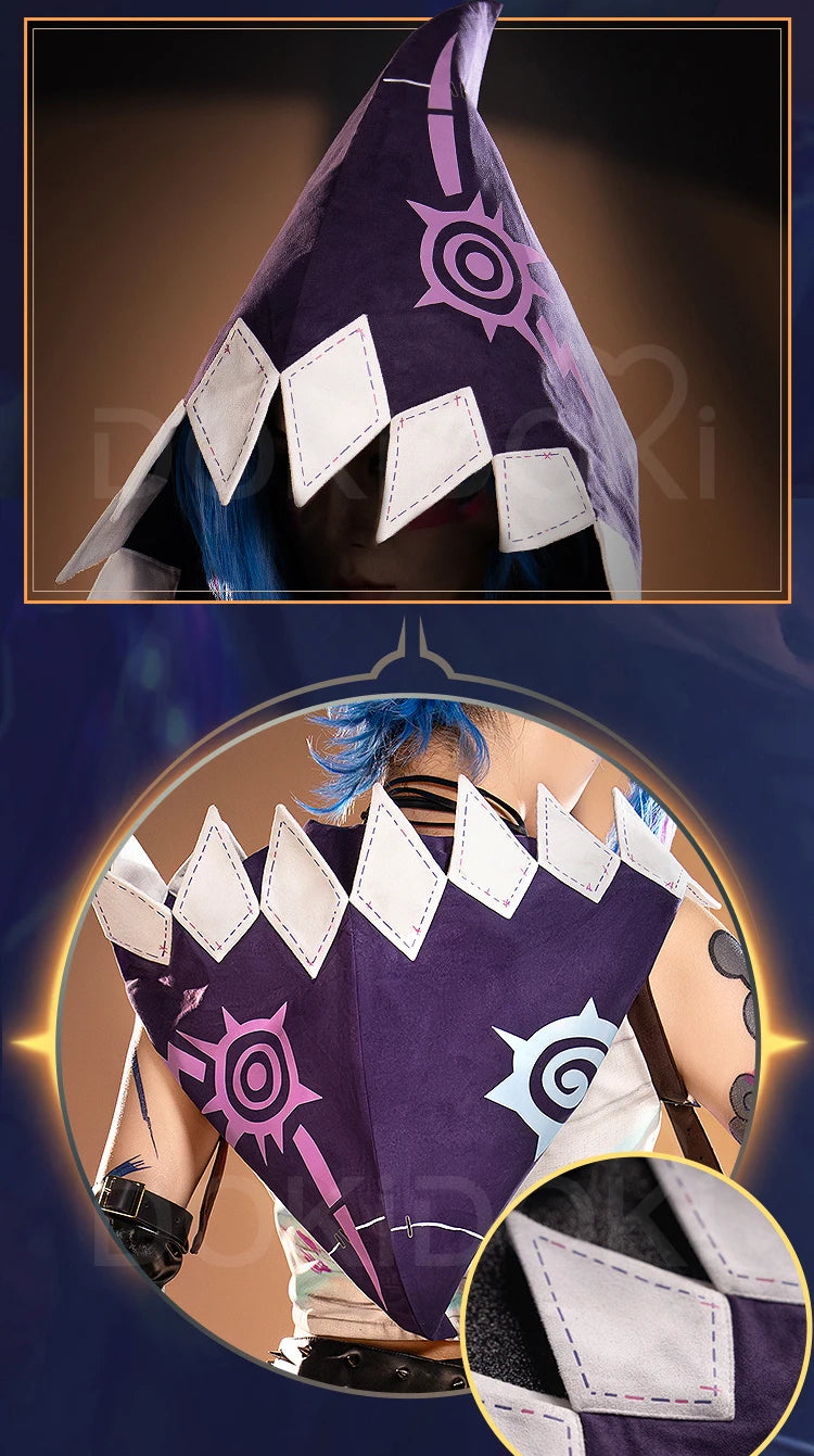 IN STOCK Jinxx Hoodie Cosplay Costume Game Anime Cosplay【S-3XL】DokiDoki-R Women Halloween Costume Jinxx Cosplay Hat Plus Size