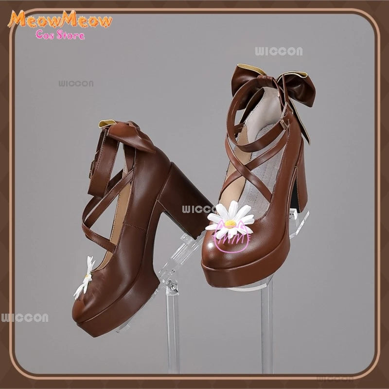 Wuthering Waves Chisa Korea Cafe Collaboration Cosplay Set Polyester