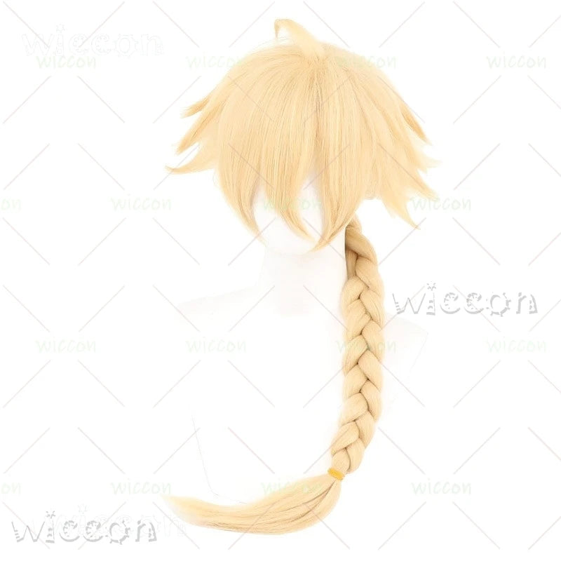 Genshin Impact Lumine Aether Costume Women Polyester Set - wig / l 39