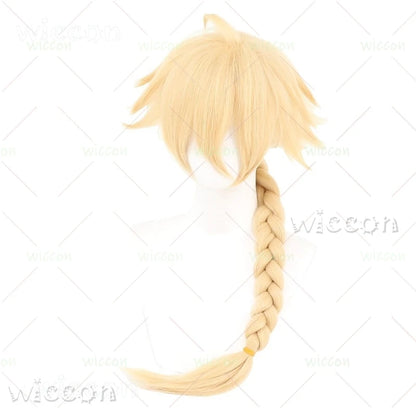 Genshin Impact Lumine Aether Costume Women Polyester Set - wig / l 39