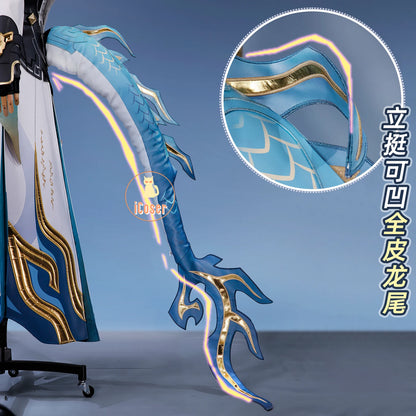 Honkai Star Rail Dan Heng Permansor Terrae Cosplay Costume Wig Uniform Headwear Metal Accessories Halloween Party for Women Men