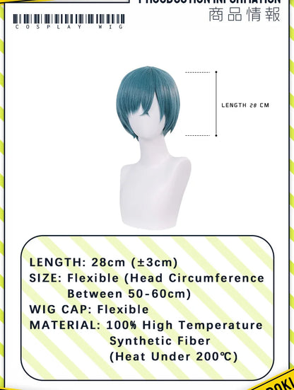 IN STOCK Ciel Phantomhive Wig Anime DokiDoki Ciel Cosplay Wig Men Halloween Short Hair Free Wig Cap