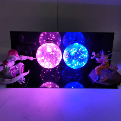 Dragon Ball Anime Lamp Goku vs Freeza Kamehameha Led Diy Action Figure Toys DBZ 3d Atmosphere Lamp Figurine PVC Model