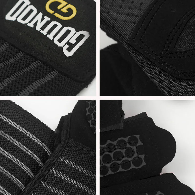 Gounod Weightlifting Gloves with Wristband Support – Breathable Anti-Slip Gym for Bodybuilding Powerlifting and Fitness