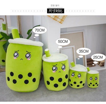 24/50cm Kawaii Family Milk Bubble Tea Cup Plush Toy Cute Animal Peluche Fruits Flavor Drink Shaped Hug Pillow Kids Home Decor
