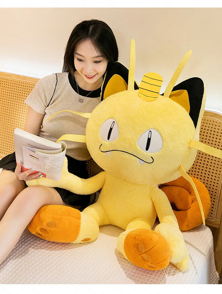 35/70cm Meowth Pokemon Plush Toys Large Anime Doll Cute Pillow Cartoon Giant Pokémon Plushie Stuffed Gift for Kids Christmas