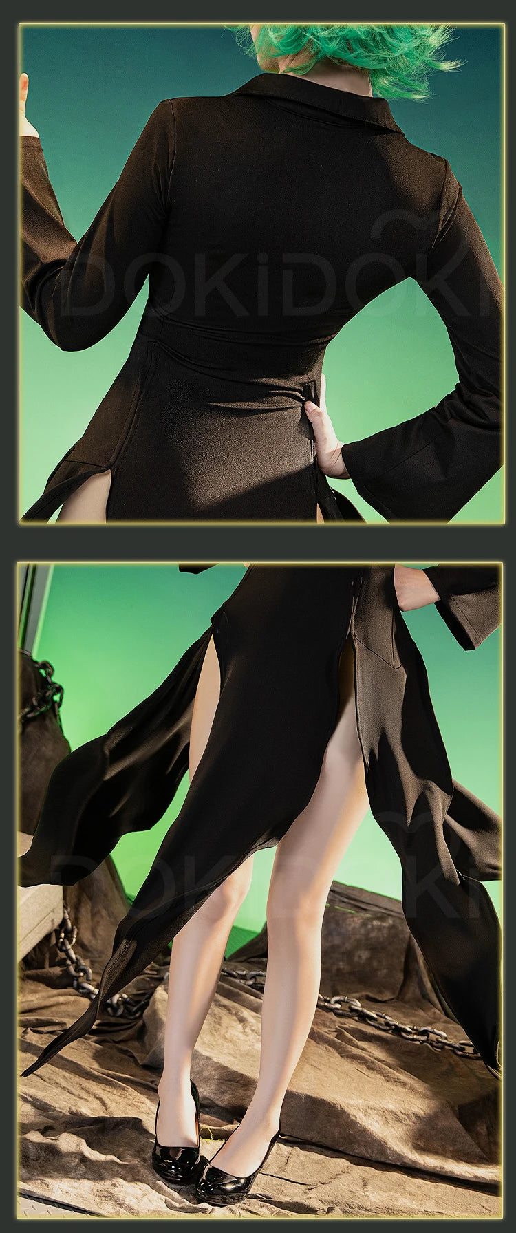 IN STOCK Terrible Tornado Tatsumaki Cosplay Costume Anime DokiDoki-R Women Halloween Cosplay Sexy Dress Plus Size