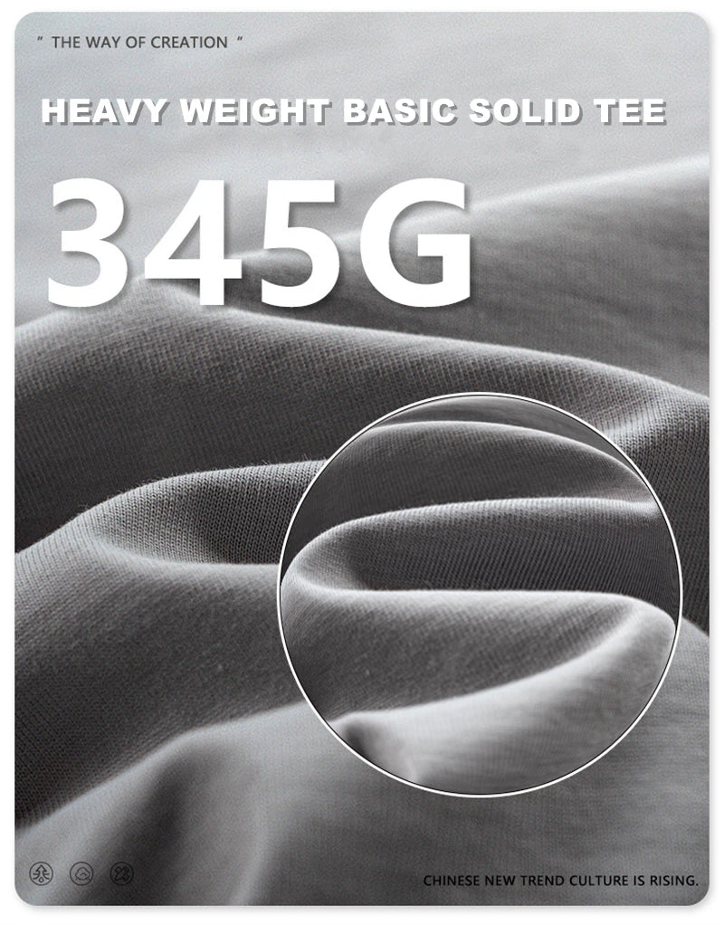 ZODF 2024 Heavy-Weight 345gsm Basic Solid T-Shirts For Men Unisex Women Summer Loose 100% Cotton T Shirt Brand Clothes HY0771