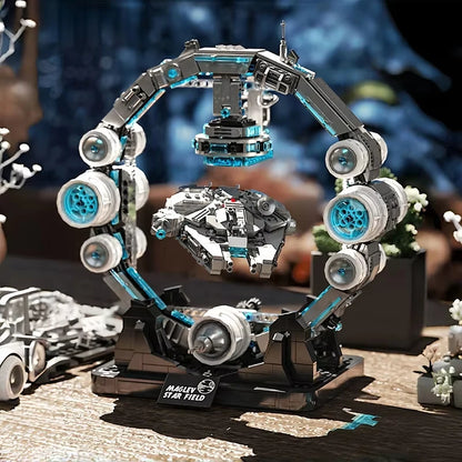 Hovering Millennium Falcon Building Blocks, Star War Falcon Spaceship MOC Bricks Toys, Magnetic Levitation Model Gift for Adults