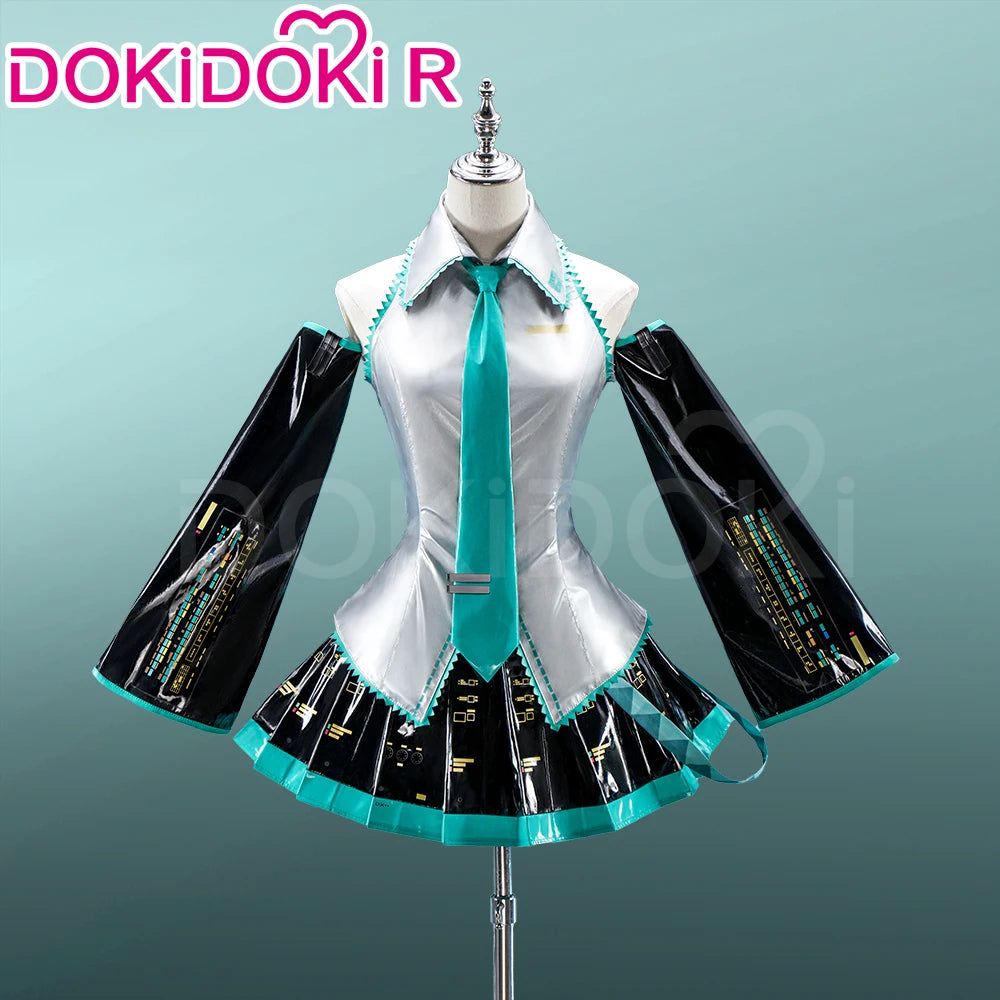 IN STOCK Mikuu Cosplay Costume DokiDoki-R Mikku Cosplay Women Cute Short Dress Costume Mikuu Cosplay Christmas