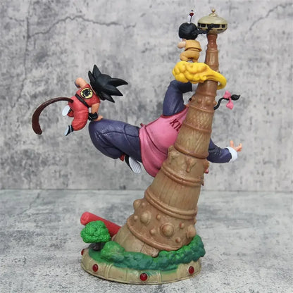 28cm Dragon Ball Anime Figures Goku Figurine Tao Pai Pai Vs Son Goku Series Karin Tower Action Figures Collectible Ornament Toys