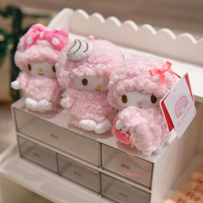 Sanrio Piano Plush Doll Bag Pendant Cute Sheep Toy Genuine Cartoon Anime Coin Purse Keyrchain Kids Birthday Xmas Gifts