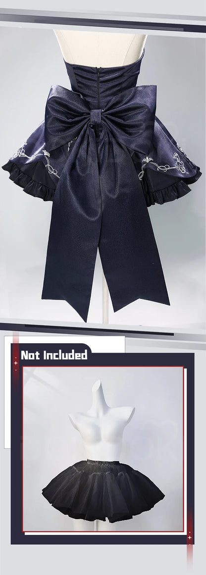 Saber Artoria Pendragon Cosplay Costume Game Fate/stay Night DokiDoki-R Women Black Saber Dress