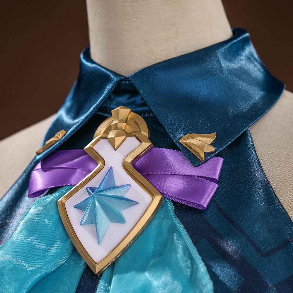 Honkai Star Rail Cerydra Cosplay Costume Wig Dress Uniform Crown Wings Headwear Halloween Party for Women Girls Carnival iCoser