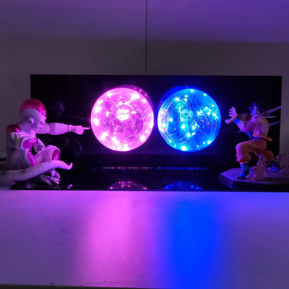 Dragon Ball Anime Lamp Goku vs Freeza Kamehameha Led Diy Action Figure Toys DBZ 3d Atmosphere Lamp Figurine PVC Model