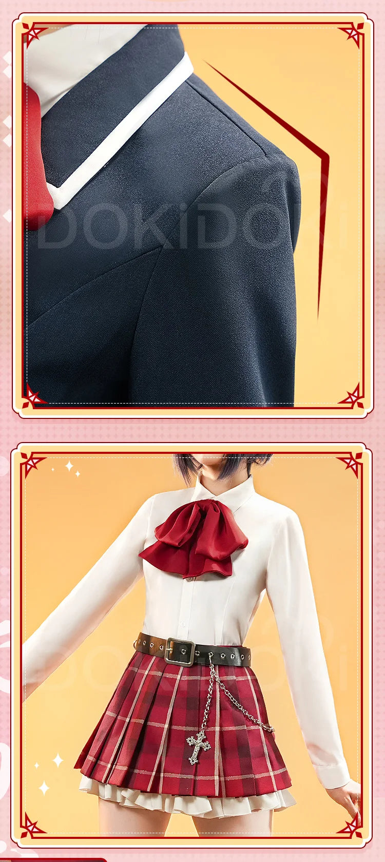 IN STOCK Takanashi Rikka Cosplay Costume Anime Love,Chunibyo & Other Delusions DokiDoki-SR Halloween Cute Uniform Takanashi Wig