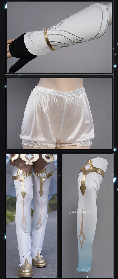 LAST BATCH UWOWO Traveler Lumine Cosplay Costume Game Genshin Impact Female Lumine Dress Full Set Oufits with Shinning Lights
