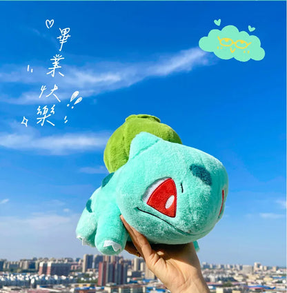 60cm Big Size Pokemon Bulbasaur Cartoon Anime Plush Stuffed Doll Garlic Frog Room Decorated with Cartoon Peluche Pillow Gift
