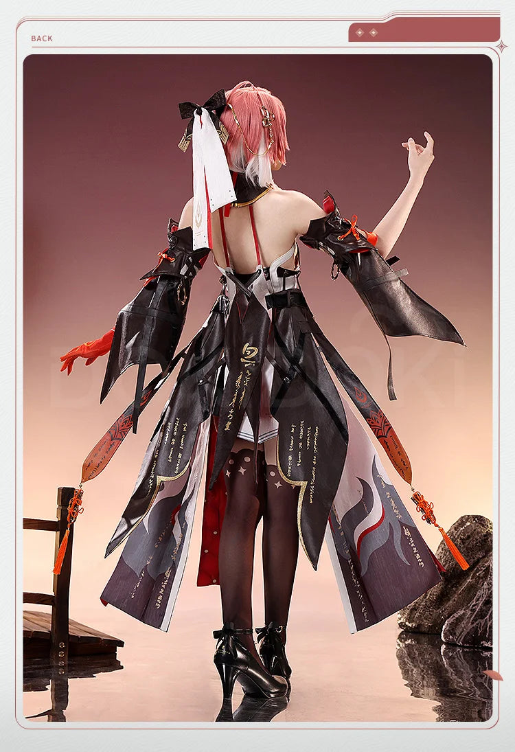 IN STOCK Changli Cosplay Costume Game Wuthering Waves DokiDoki-SR Women Costume Changli Cosplay Metal Accessories