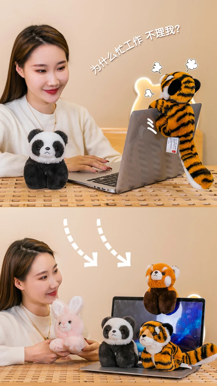 A Panda Doll Lying on Its Wrist in A Lap Lap, A Plush Toy Bracelet in Plush Stuffed Animal Kids Birthday Christmas Gift Stitch