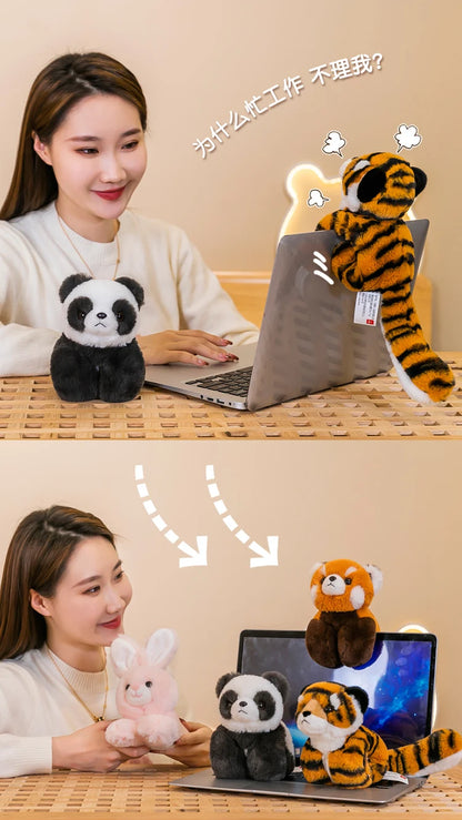 A Panda Doll Lying on Its Wrist in A Lap Lap, A Plush Toy Bracelet in Plush Stuffed Animal Kids Birthday Christmas Gift Stitch