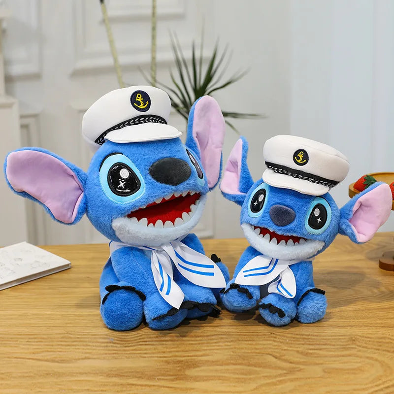 25/30CM Disney Lilo and Stitch Plush Toy Anime Stuffed Kawaii Ornament Navy Soft Stich Doll Plushie Kids Birthday Xmas Gifts