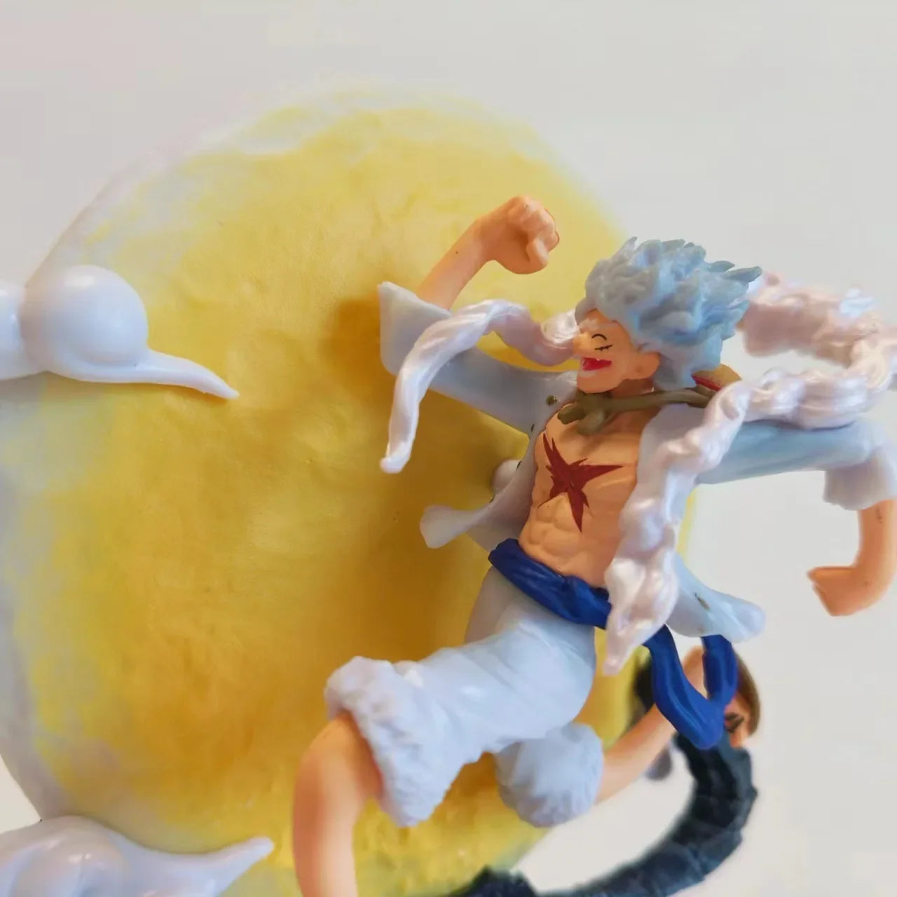 14cm One Piece Anime Figure Nika Monkey D Luffy Gear 5 With Moon Light Action Figure Statue Model Collection Toys Gift Ornaments