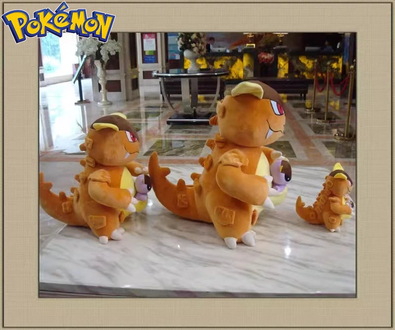 60CM Pokemon Kangaskhan Plush Cartoon Anime Plushies Soft Doll Pillow Kawaii Stuffed Plushies Ornament Giving Gifts To Children