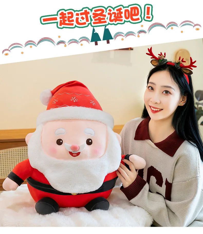 New 50cm Plush Santa Claus Doll Stuffed Toy Cuddly Pillow Christmas Gift for Kids Birthday Xmas Present Wholesale Small Gift