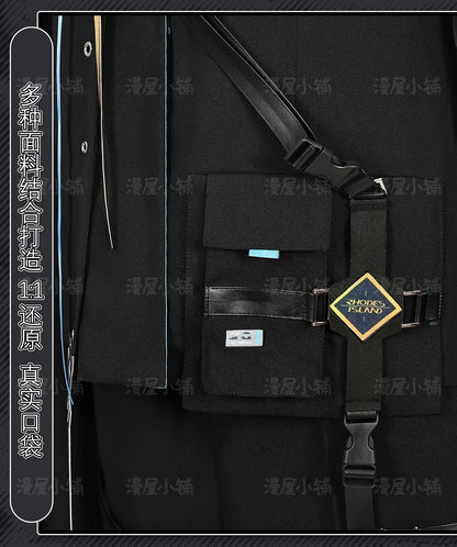 Arknights Aefanyl Logos Cosplay Costume Wig Uniform Earrings Ears Rhodes Island Elite Operator Halloween Party Women Men iCoser