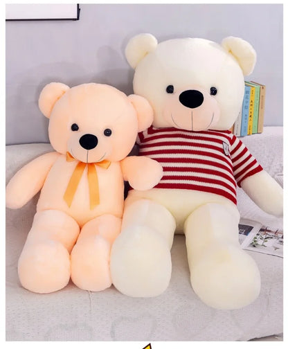 160Cm Big sweater bow tie Plush Toy Teddy Bear Giant Stuffed Animals Birthday Anniversary Gift Soft Sleeping Pillow Grilfriend