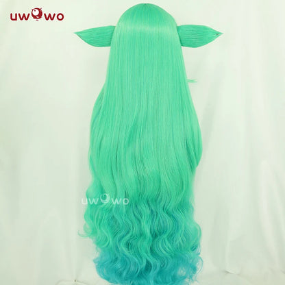 UWOWO Soraka Wig Game League of Legends/LOL: Star Guardian Soraka SG Cosplay Wig With Ear Long Hair Green 100CM Wig