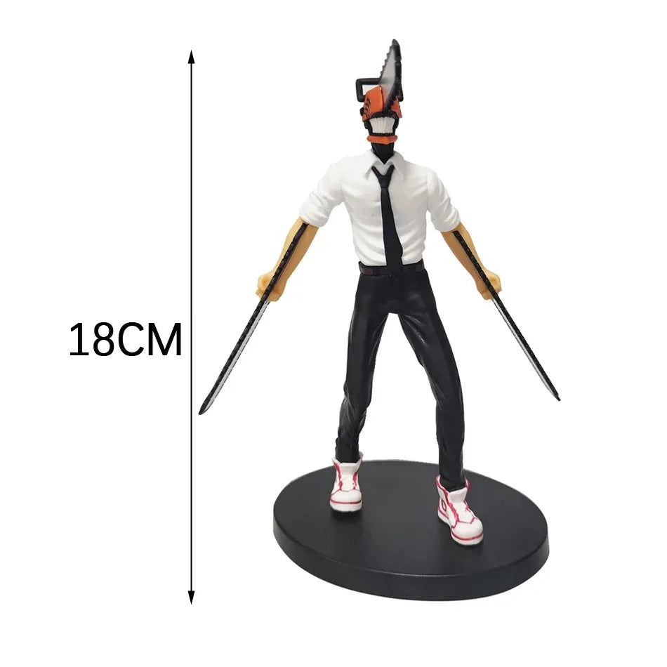 Viral Chainsaw Man Denji Collectible Figure - Car & Room Dual-Use Decoration, Poseable Doll, Christmas & New Year Holiday