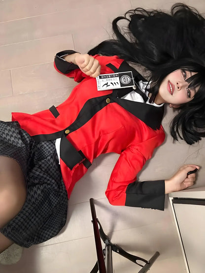 Kakegurui Jabami Yumeko Cosplay Costume Set Polyester
