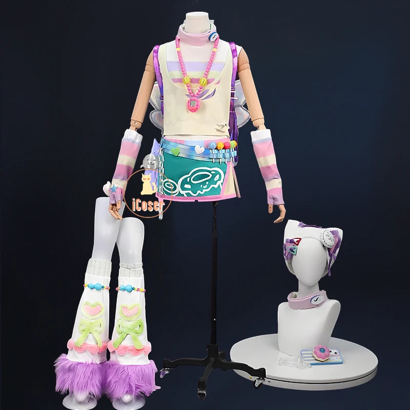 iCoser Path To Nowhere Poffy Cosplay Costume Wig Uniform Outfit Headwear Backpack Hat Halloween Party for Women Role Play Props