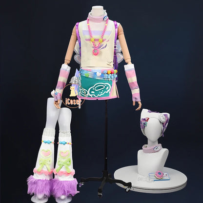 iCoser Path To Nowhere Poffy Cosplay Costume Wig Uniform Outfit Headwear Backpack Hat Halloween Party for Women Role Play Props