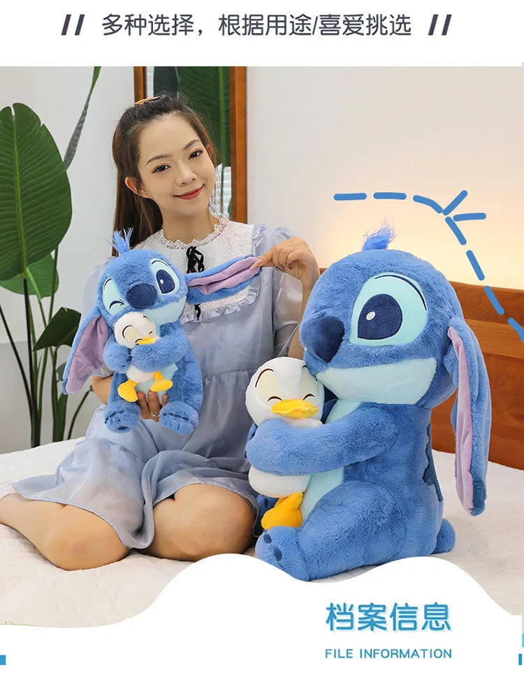 67cm Big Size Disney Lilo & Stitch Anime Plush Stuffed Doll Room Kawaii Plushies Pillow Decorations Children's Holiday Gifts