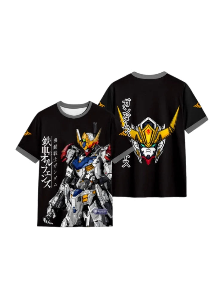 Fashion Jersey Gundam RX78 Anime Mecha Korean Style Kpop Baseball Hockey T-shirt Fashion Streetwear Anime Daily Unisex Tops Tees