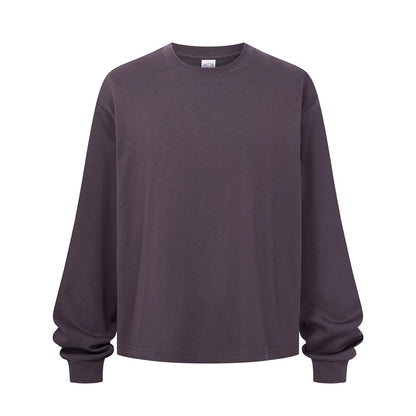 ZODF Trendy Autumn Full Sleeve 245gsm T-Shirts For Men Unisex Loose Solid Quick Dry Antibacterial T Shirt Brand Tees HY1162