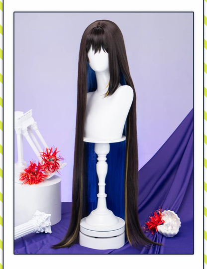 IN STOCK Evernight Cyrene Dan Heng Wig Game Honkai: Star Rail DokiDoki Dan Heng Permansor Terrae Horns Cyrene 120cm Wig