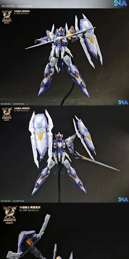 SNAA 1/144 SC-004 Aegis Knight Achilles Series Assembly Model Mecha Action Figure ABS Frame Detachable Collectible Toy