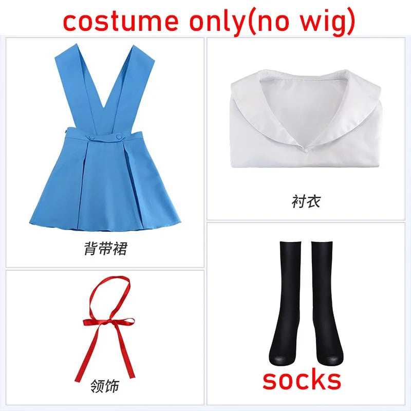 Homchee Trends Ayanami Rei Cosplay Dress Set Cotton Polyester - costume only / XXL