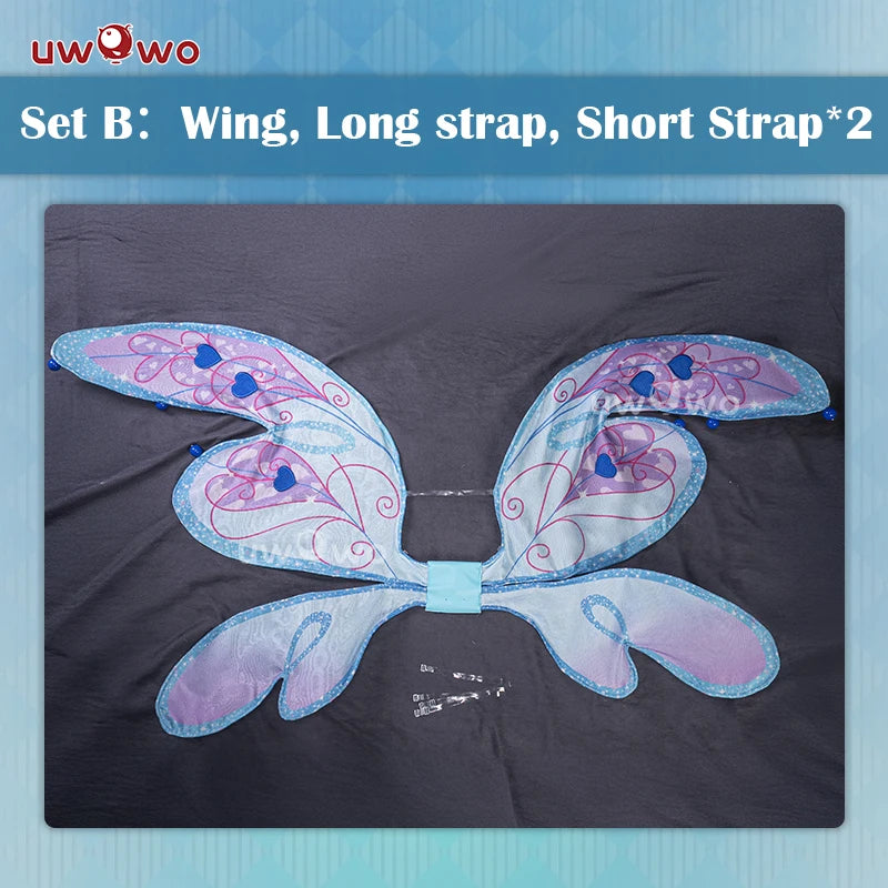 LAST BATCH UWOWO Bloomm S4 Anime Cosplay Costume Big Fairy Wings Cosplay Princes Costume Outfit Butterfly Halloween Costumes