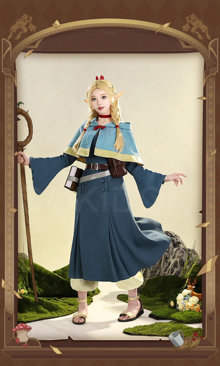 IN STOCK Marcille Donato Cosplay Costume Anime Delicious in Dungeon Cosplay DokiDoki-SR Women Uniform Dress Marcille Cosplay