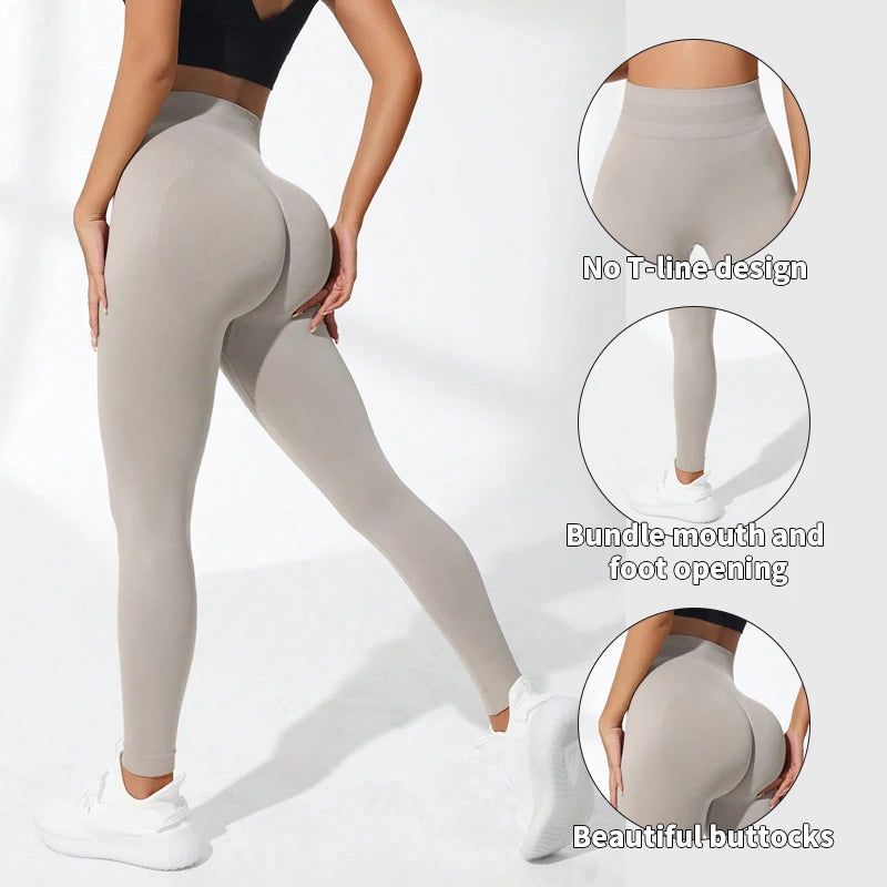 Women’s High Waist Seamless Yoga Leggings Stretch Butt Lifting Breathable Gym Pants