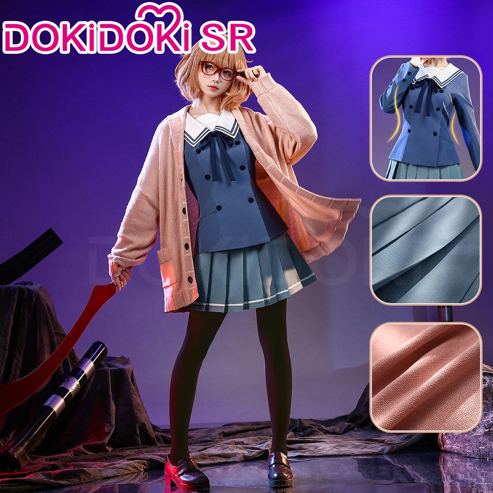 IN STOCK Kuriyama Mirai Cosplay Costume Anime Kyoukai no Kanata DokiDoki-SR Women Cute Uniform Dress Mirai Cosplay