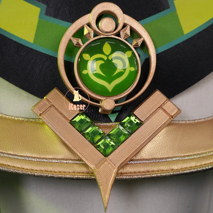 Genshin Impact Nefer Cosplay Costume Wig Dress Uniform Outfit Headwear Carnival Halloween Party for Women Girls Accessory iCoser