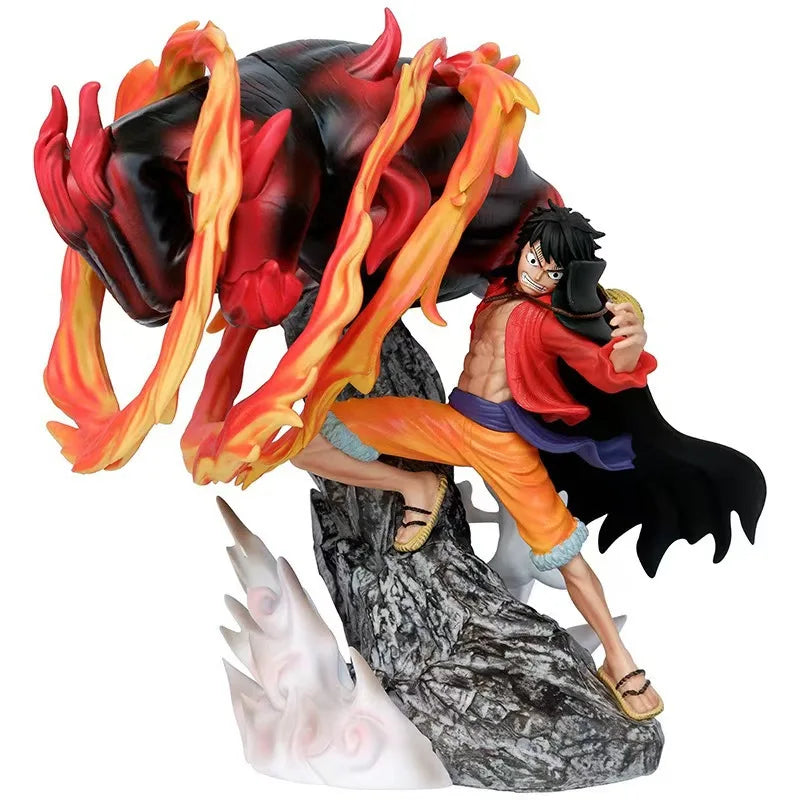 New One Piece 31cm Pvc Figure Nika Luffy Anime Figures Three Forms Of Arms Anime Action Figures Collection Gift Ornament Model