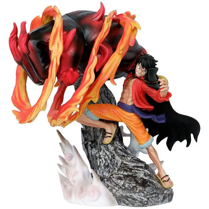 New One Piece 31cm Pvc Figure Nika Luffy Anime Figures Three Forms Of Arms Anime Action Figures Collection Gift Ornament Model